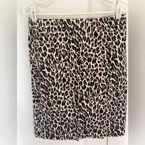 Leopard print jcrew pencil skirt